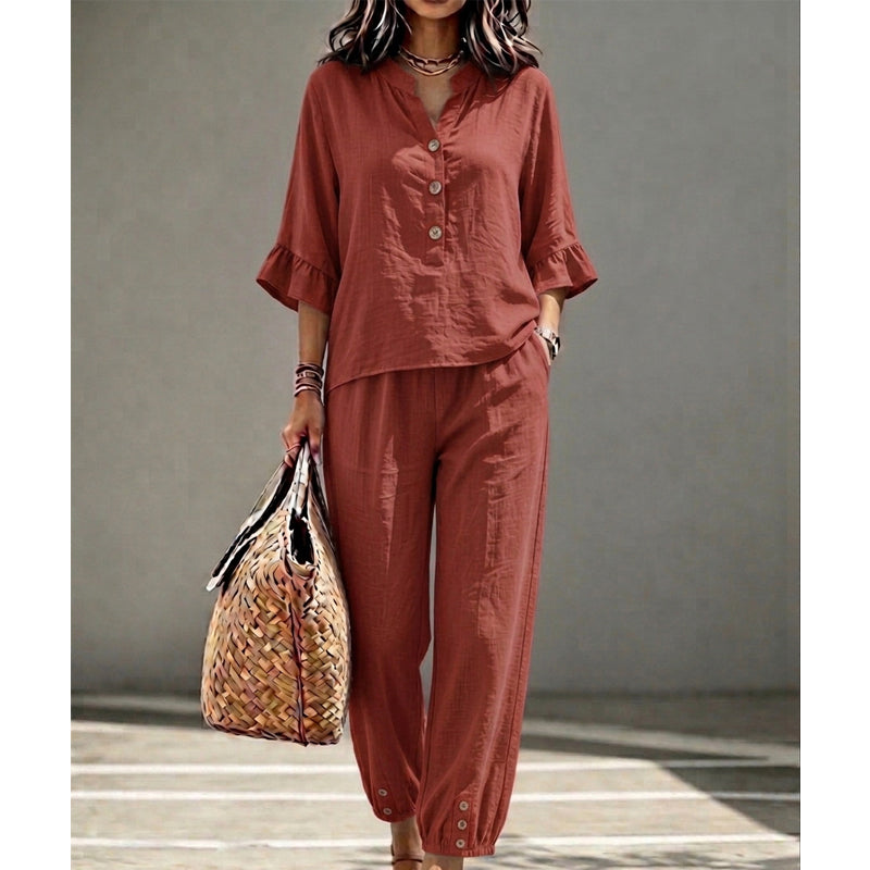 🌺50% OFF! ✨Women's Casual Top & Pants Two-Piece Set