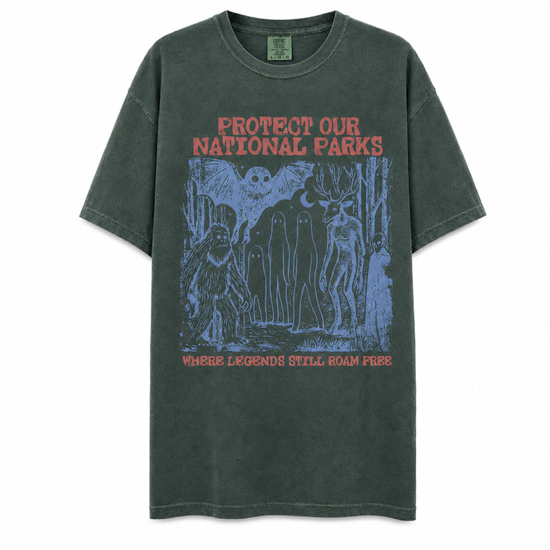 Retro Cryptid National Parks Graphic T-Shirt