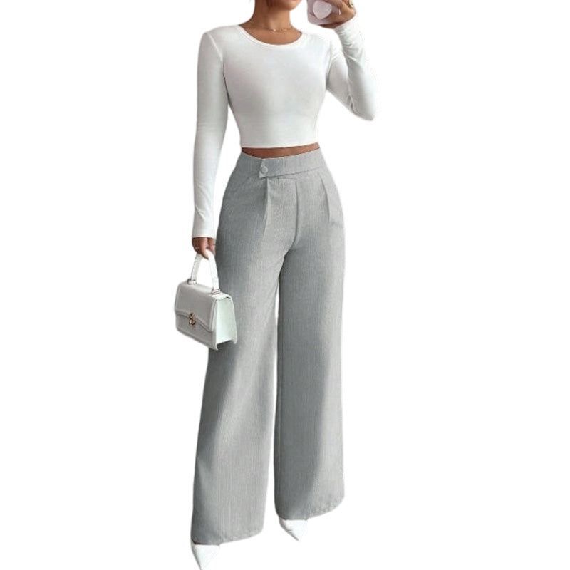 Women's Elegant High Waist Wide Leg Pants