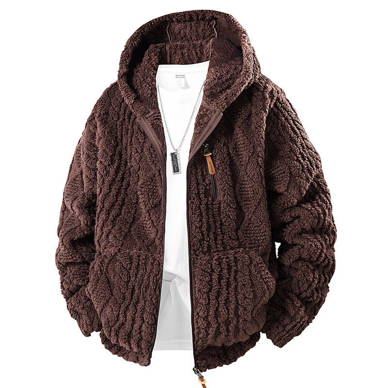 Men's Hooded Fleece Zipper Jacket