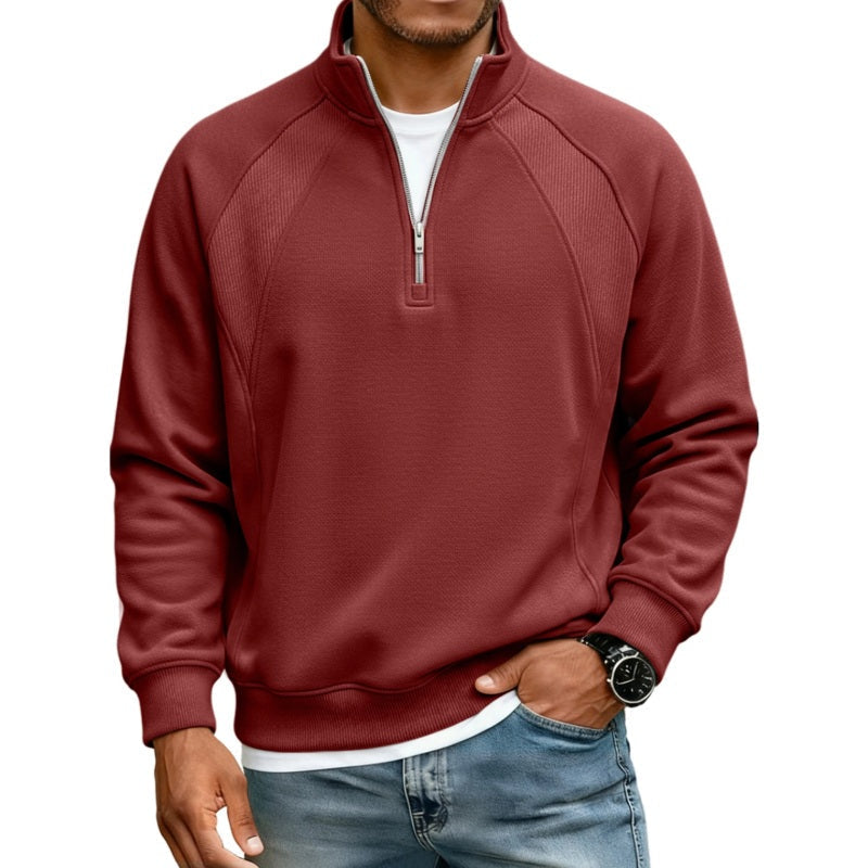 Men's Casual Warm Half-Zip Sweatshirt