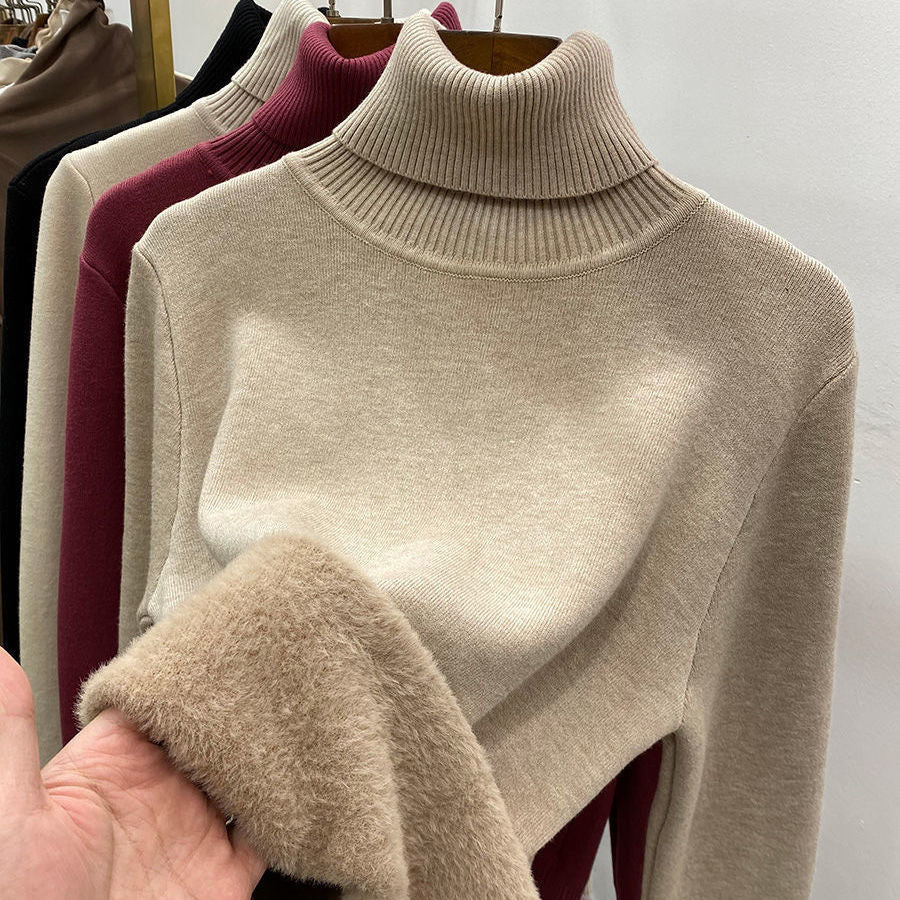 🎅New Year Sales 49% OFF🎁Winter Fleece Thick Knitted Bottoming Shirt