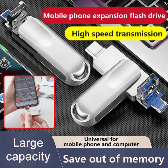 Multifunctional Large-capacity 4-in-1 Mobile Phone Expansion Flash Drive(50% OFF)