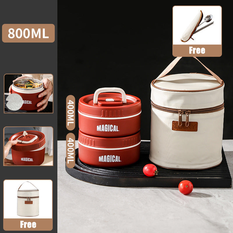 ✨Microwaveable Stainless Steel Insulated Lunch Box