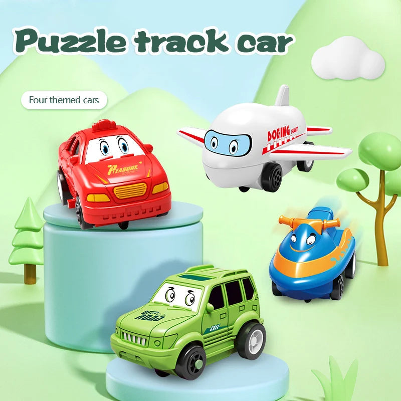 (🎁2023-Christmas Hot Sale🎁)🔥 49% OFF🔥🧩Children's Educational Puzzle Track Car Play Set🧩