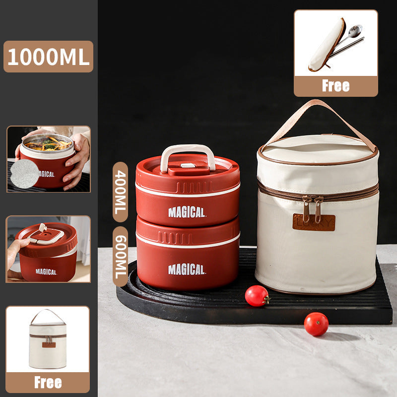 ✨Microwaveable Stainless Steel Insulated Lunch Box