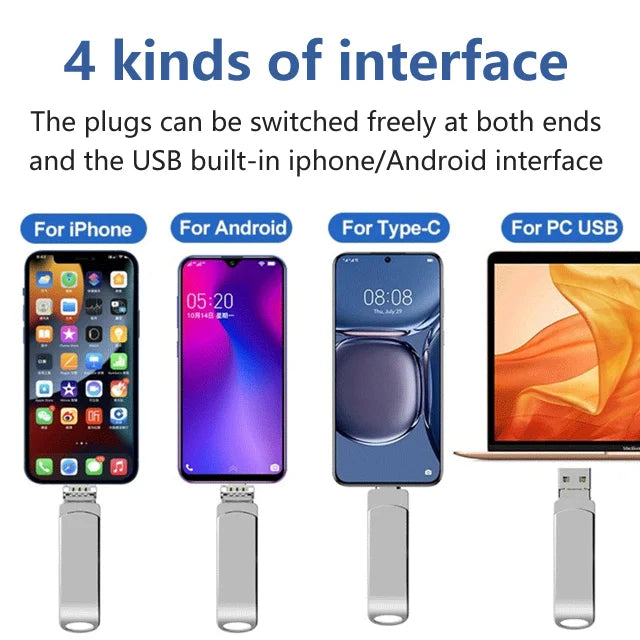 Multifunctional Large-capacity 4-in-1 Mobile Phone Expansion Flash Drive(50% OFF)