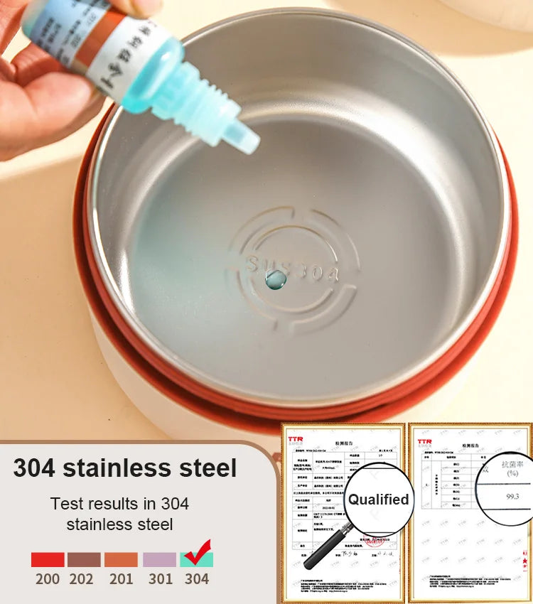 ✨Microwaveable Stainless Steel Insulated Lunch Box