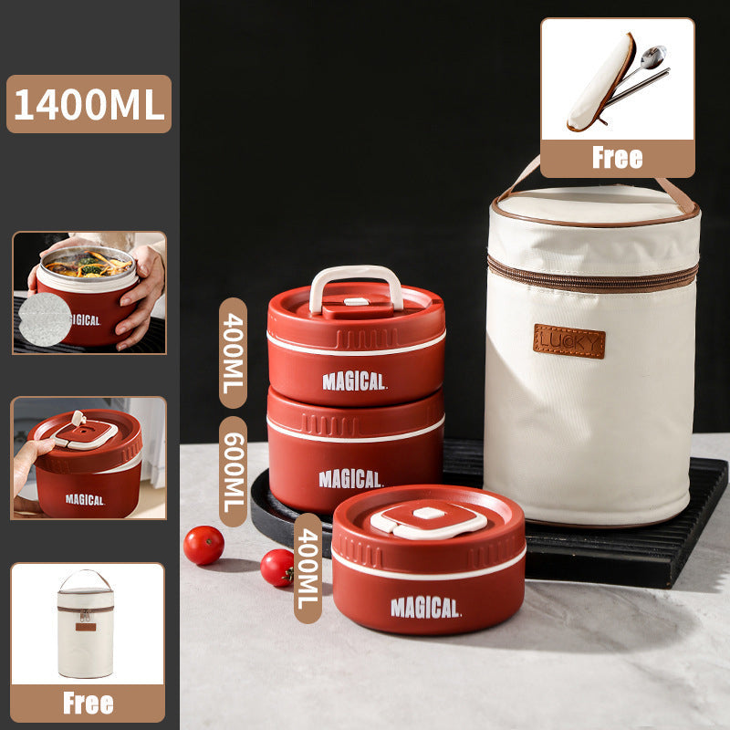 ✨Microwaveable Stainless Steel Insulated Lunch Box