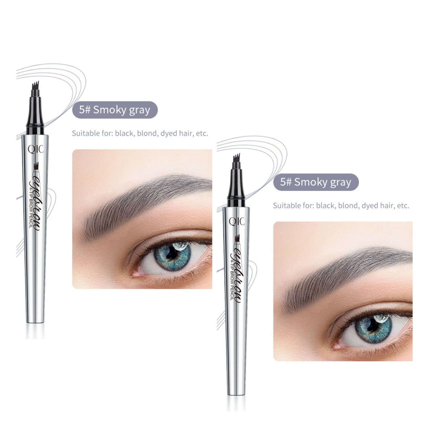 3D Waterproof Microblading Eyebrow Pen Tattoo Pen with 4 Fork Tips
