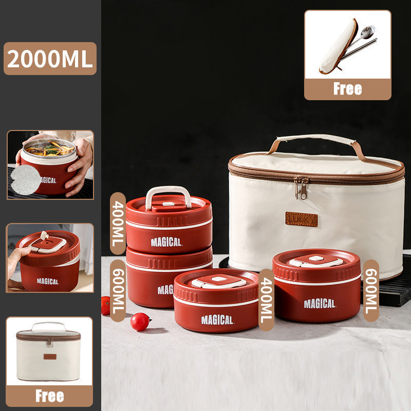 ✨Microwaveable Stainless Steel Insulated Lunch Box