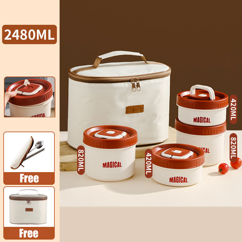 ✨Microwaveable Stainless Steel Insulated Lunch Box