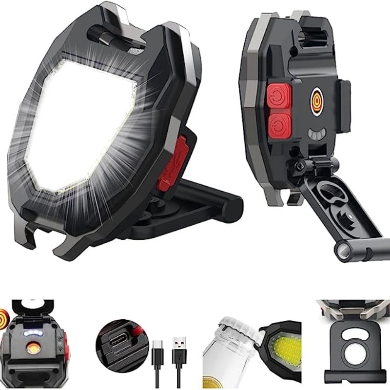 💥The ultimate tool for outdoor use: COB keychain light