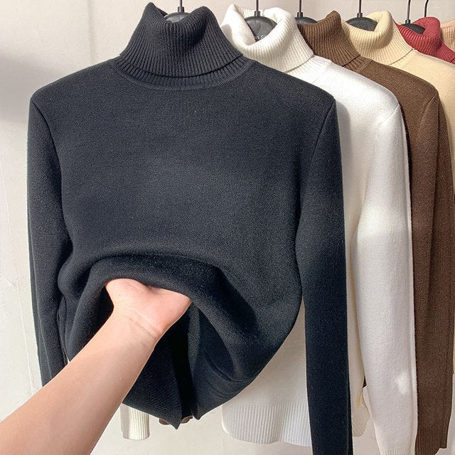 🎅New Year Sales 49% OFF🎁Winter Fleece Thick Knitted Bottoming Shirt