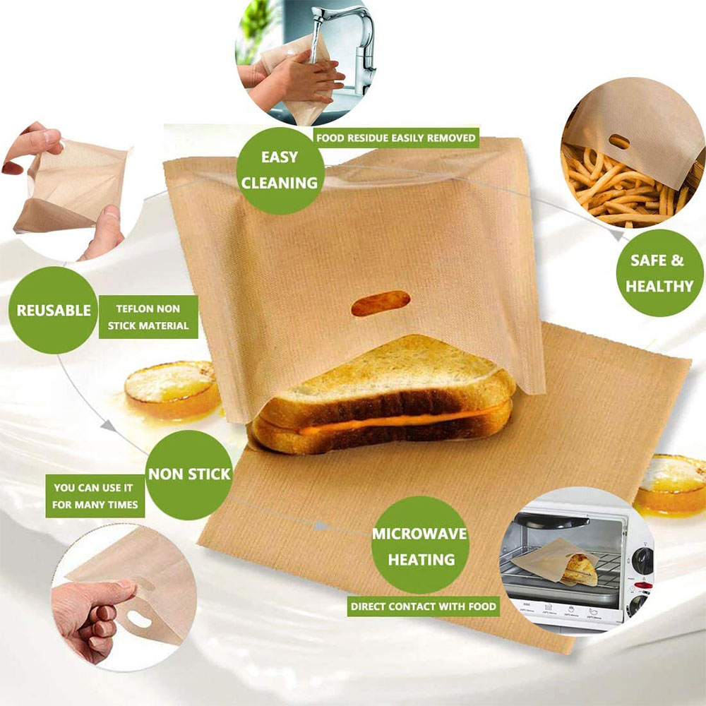 Heat Resistant Non Stick Reusable Toaster Bags