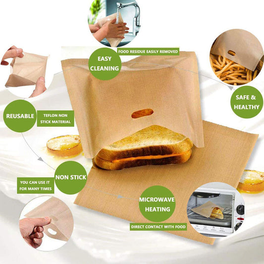 Heat Resistant Non Stick Reusable Toaster Bags