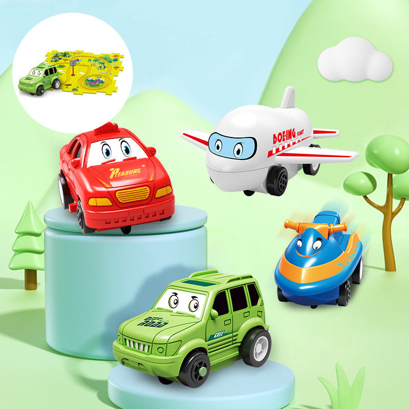 (🎁2023-Christmas Hot Sale🎁)🔥 49% OFF🔥🧩Children's Educational Puzzle Track Car Play Set🧩