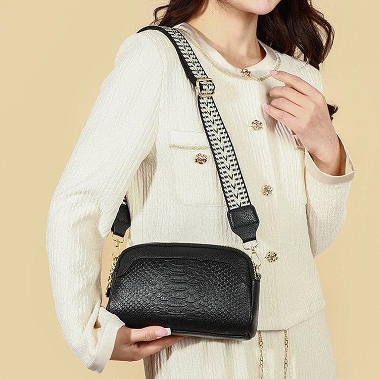 🔥Hot Sale🔥First Layer Cowhide Crossbody Bag Alligator Pattern Women Shoulder Bag for Work