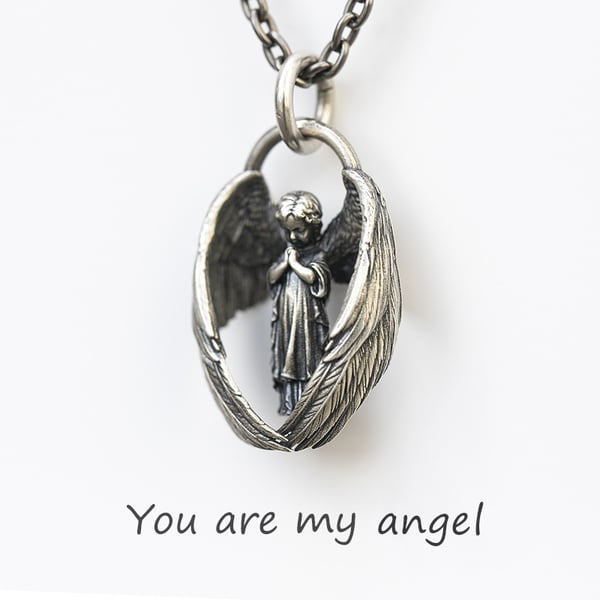 🎁Hot Sale⏳49% OFF🔥 - Praying Angel Pendant Necklace - You are my angel