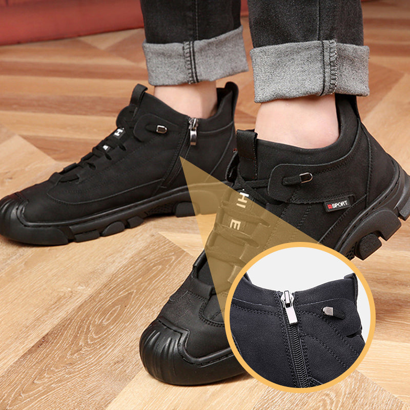 🎁Christmas Hot Sale 30% OFF🎁Men's Faux Wool Lining Leather Sneaker (Free Shipping)