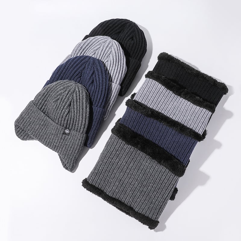 Winter Beanie Hat Scarf Sets Warm Knit Hat
