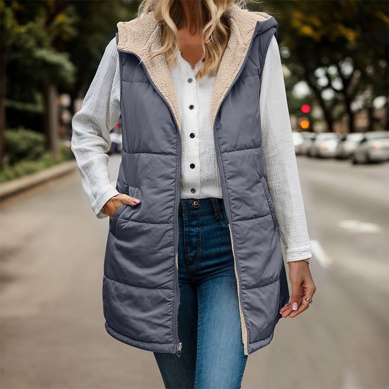 Perfect Gift 🎁 Fall & Winter Reversible Vest Sleeveless Faux Wool Jacket - Free Shipping
