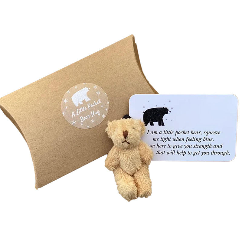 A Little Pocket Bear Hug with Card - Warm Gift