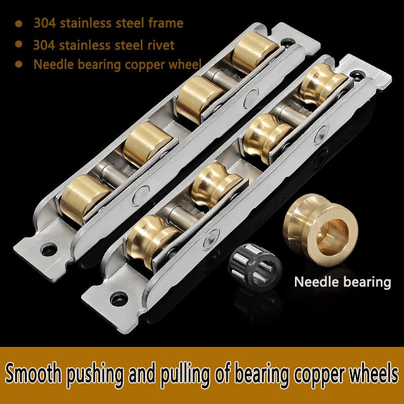 Door And Window Pulley Push-Pull Window Track Roller Stainless Steel Bearing Copper Wheel