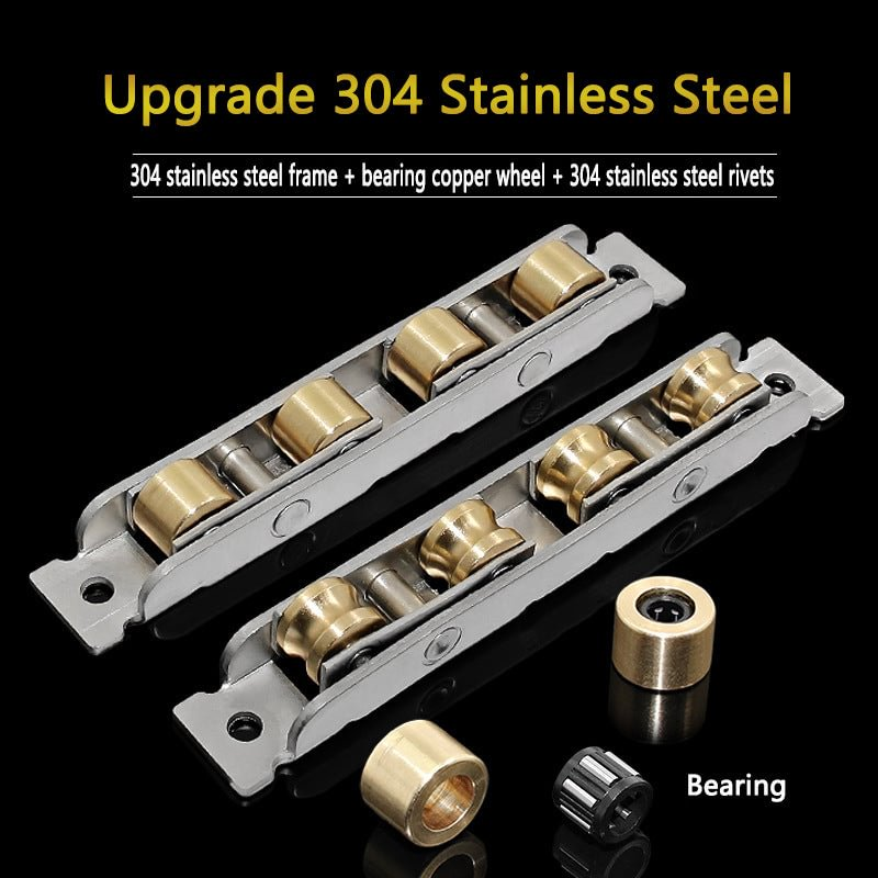 Door And Window Pulley Push-Pull Window Track Roller Stainless Steel Bearing Copper Wheel