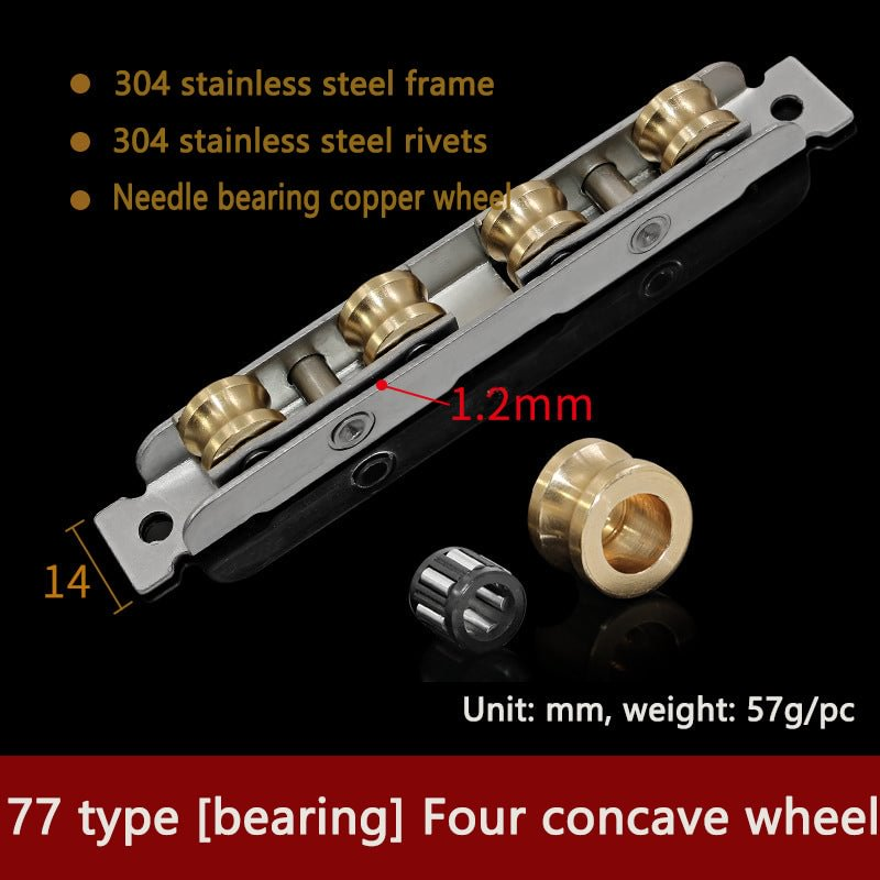Door And Window Pulley Push-Pull Window Track Roller Stainless Steel Bearing Copper Wheel