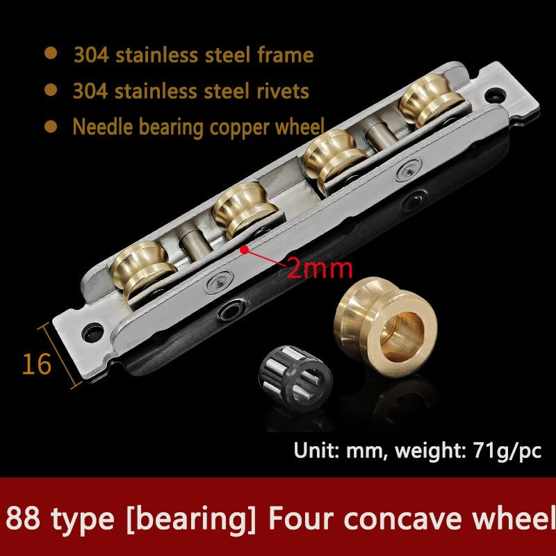 Door And Window Pulley Push-Pull Window Track Roller Stainless Steel Bearing Copper Wheel