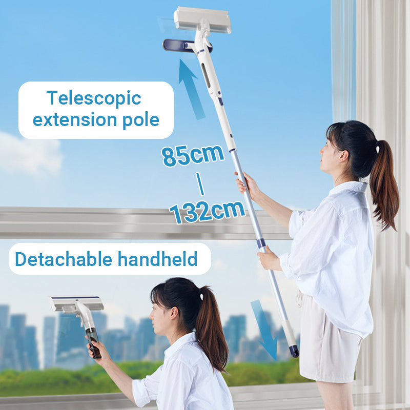 Retractable Window Cleaner with Sprayer & Sewage Containers