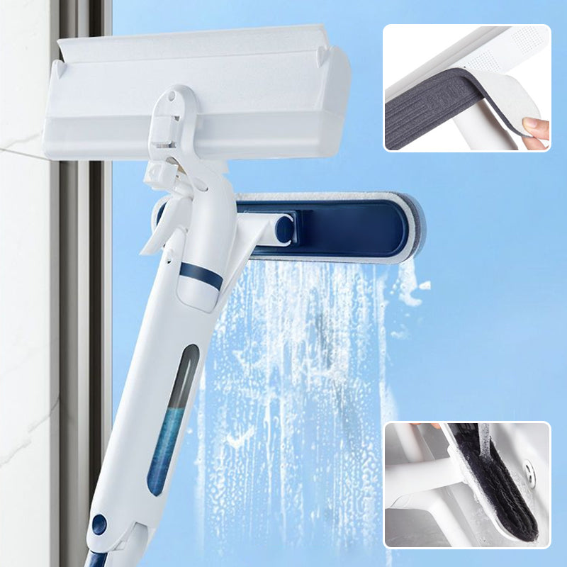 Retractable Window Cleaner with Sprayer & Sewage Containers