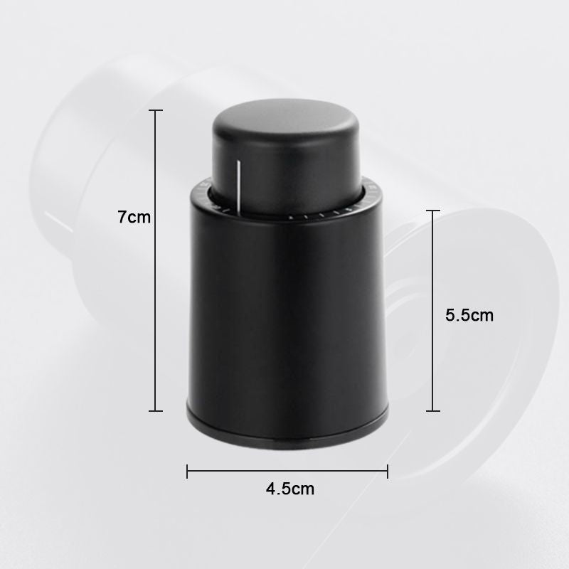 Vacuum wine stopper with date scale