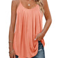 ✨Women Spaghetti Straps Pleated Loose Tank Top (BUY 2 FREE SHIPPING)