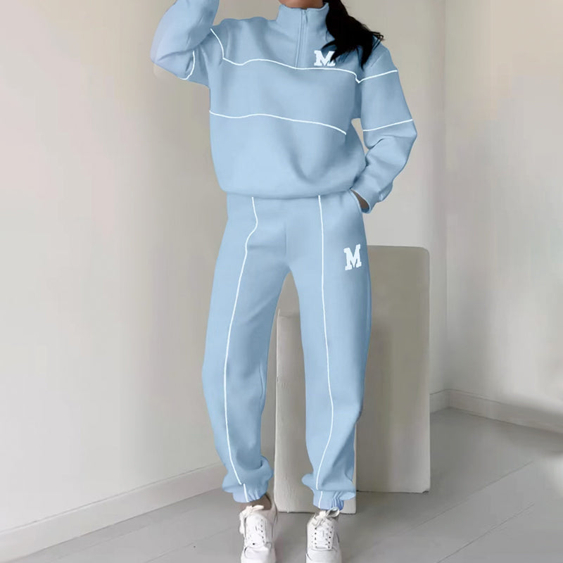 💥NEW HOT SALES - 50% OFF🔥Women's Casual Letter M Long Sleeve Two Piece Set(Fabric upgrade)