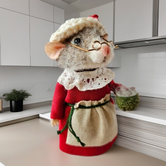 🎄Cute Needle Felt Mouse For Decoration