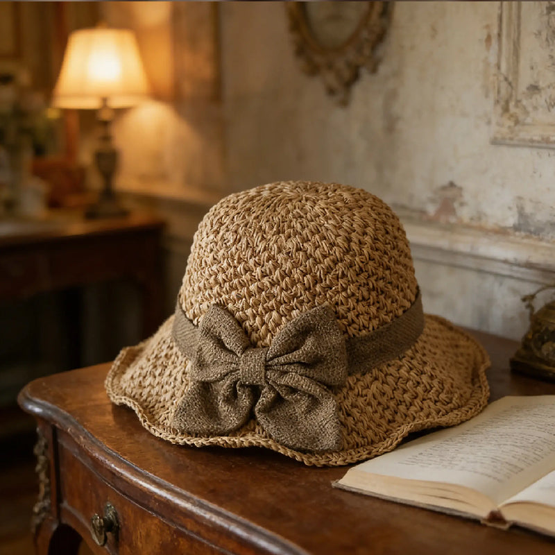🔥 Hot sale 49% OFF🔥Elegant Woven Straw Sun Hat with Bow