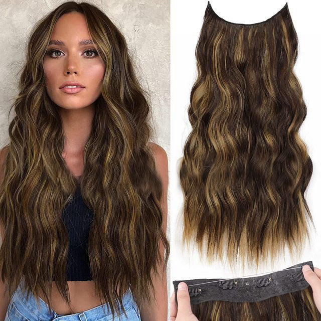💖Hot Sales 50% OFF🤩Women's Gradient Long Wavy Hair Wig, One-Piece with Adjustable Fit💁