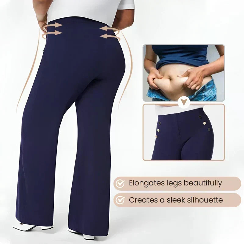 👖 LAST DAY SALE ONLY ￡13.99!!✨ High-Waist Wide Leg Pants – Figure-Flattering, 3 Adjustable Lengths & Super Stretch 🏃‍♀️