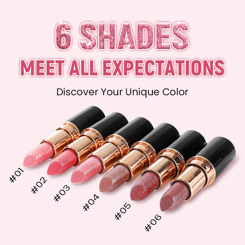 💋Waterproof & Moisturizing Glitter Lipstick - Buy 1 Get 1 Free