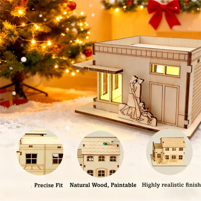 🎅Christmas Specials-DIY illuminated wooden Christmas houses for crafts