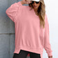 🔥Christmas Sale-Up to 50% Off🔥Womens Oversized Sweatshirt V Neck Long Sleeve Tunic Lightweight Pullover