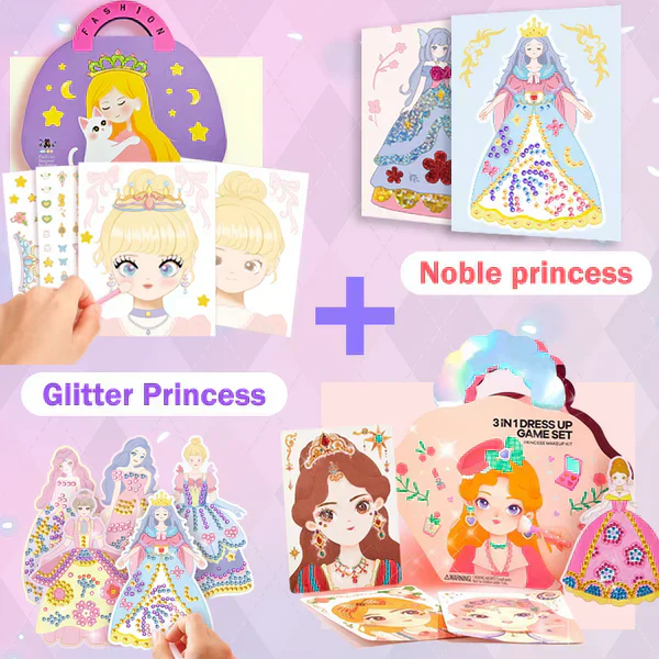 🔥Last Day Promotion 50% OFF💅Fantasy 3-in-1 Princess Dress Up & Make Up Game Set💝