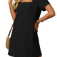 🎉🛍️Summer Specials👗Women's Casual Square Neck Pocket Short Sleeve Dress with Pockets