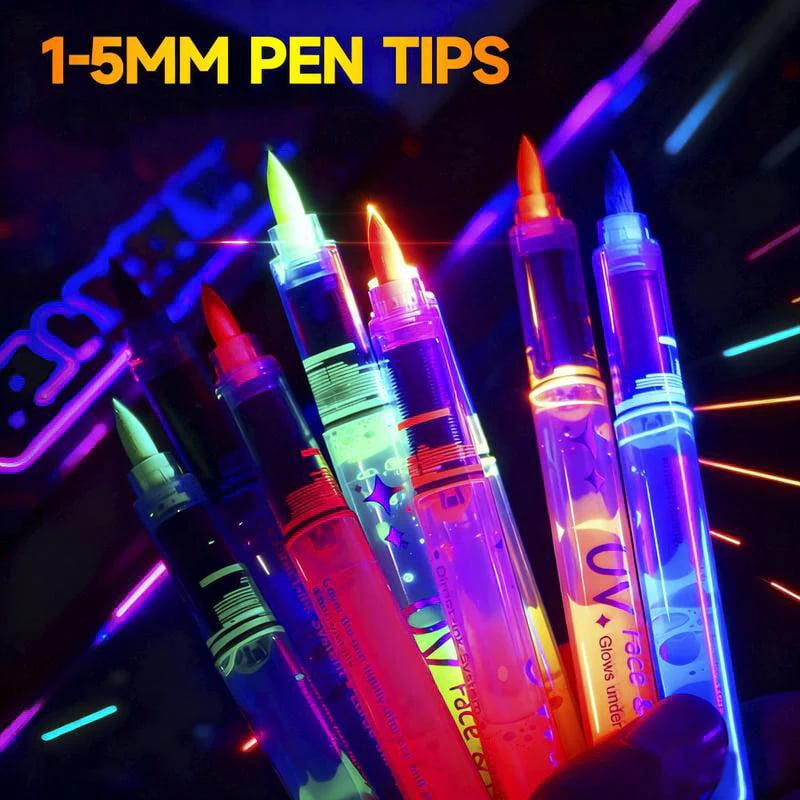 📢HOT SALE !!!⚡50K+ SOLD!✨UV Glow Face and Body Paint Markers Set
