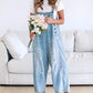 🔥Limited time sale 49% OFF💕Women's Cute Casual Button Jumpsuit Ripped Denim Overalls