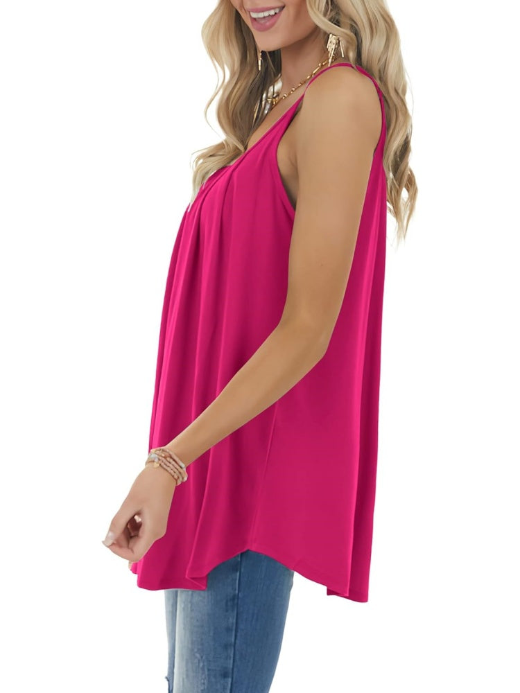 ✨Women Spaghetti Straps Pleated Loose Tank Top (BUY 2 FREE SHIPPING)