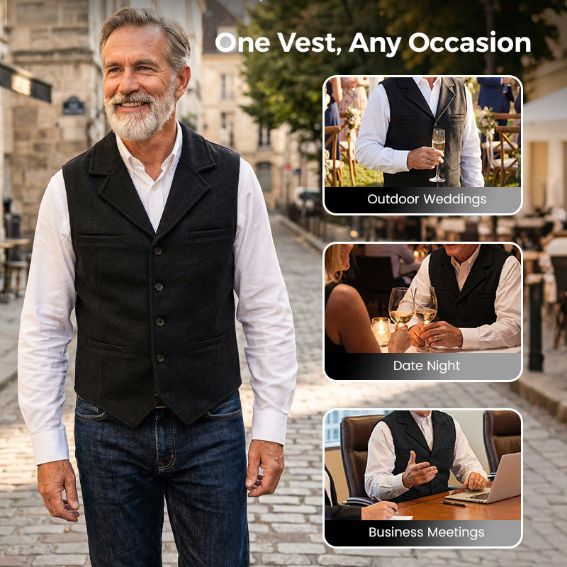 🔥Hot Sale Offers-Men's Slim Fit Casual Business Vest