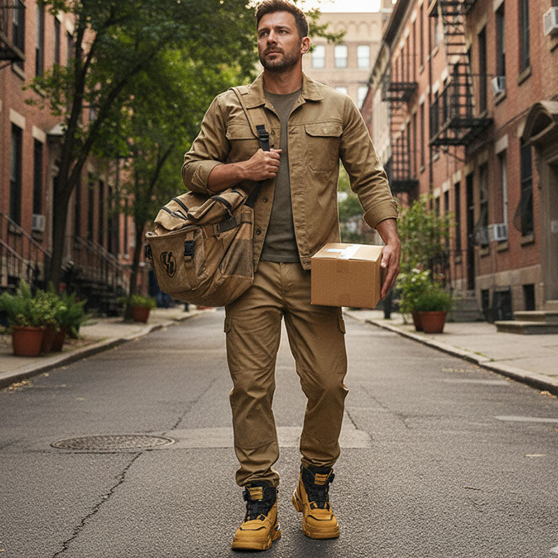🔥Limited stock available 50% OFF & Free shipping 🔥Men's Outdoor Swivel Buckle Work Shoes 🔄👞 – Waterproof 💦, Anti-slip 🚶‍♂️, Comfortable , Breathable 🌬️